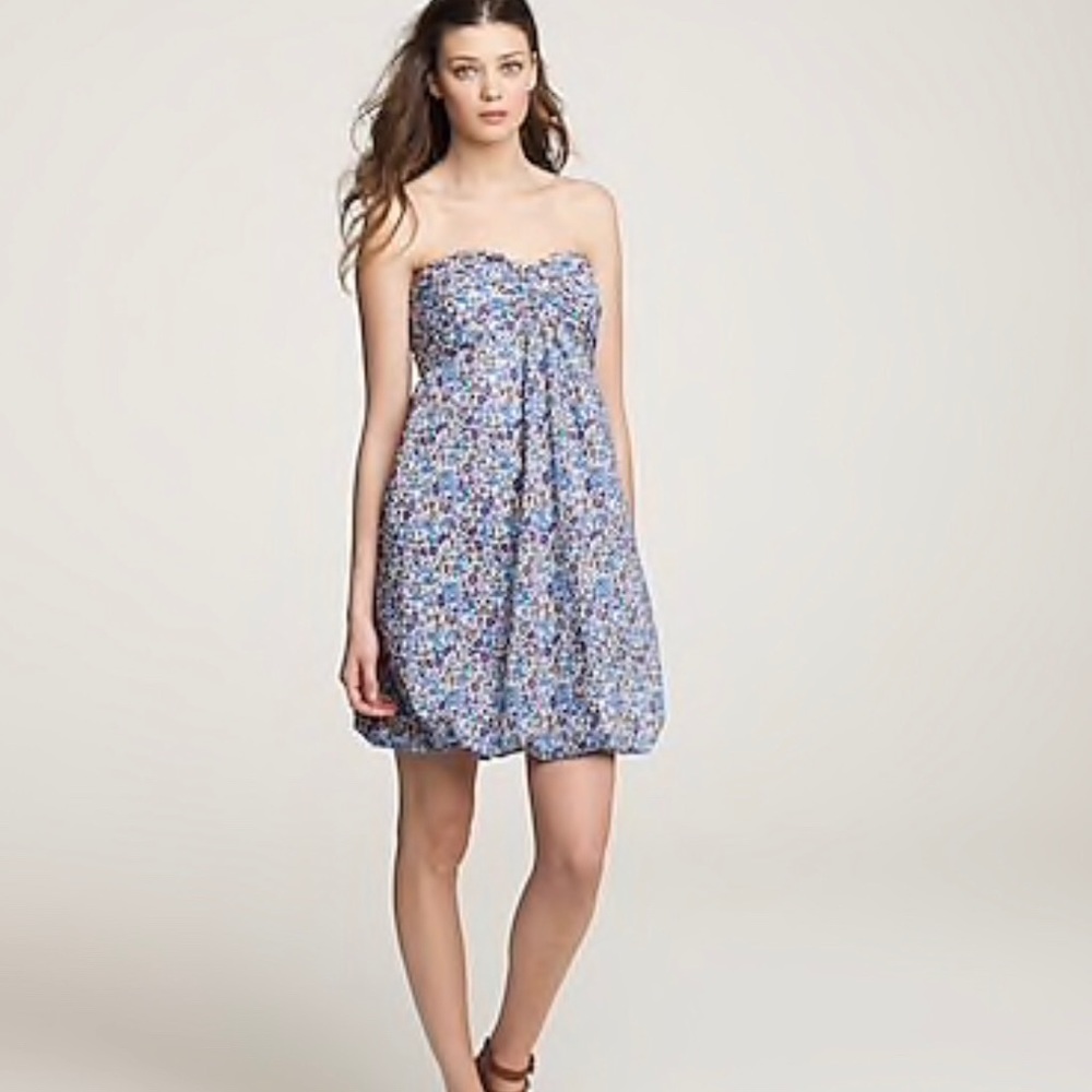 J. Crew Liberty Springlily Aston Strapless Dress 4